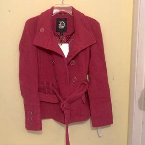 Dollhouse Coat Fusia Size Large NWT